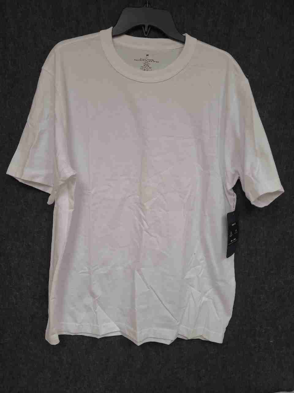 Fabletics Men's The R&R Tee White Heavyweight Relaxed Fit Cotton Shirt L NWT