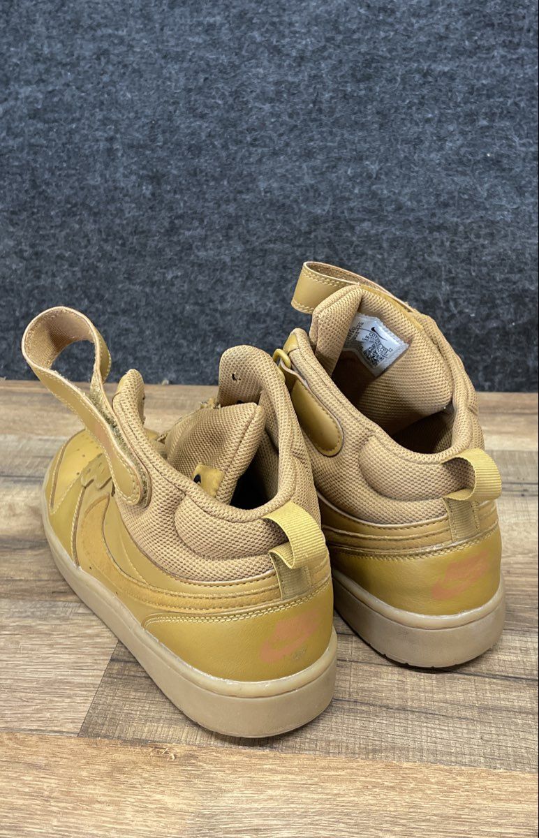 Nike Court Borough Mid 2 Wheat Brown Mid Top Sneakers Size 7Y