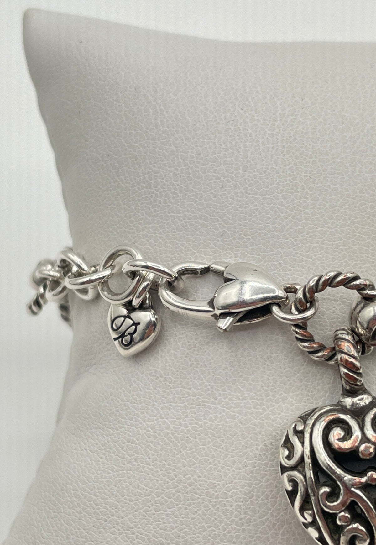 Brighton Silver Tone Bibi Heart Bracelet 27.1g