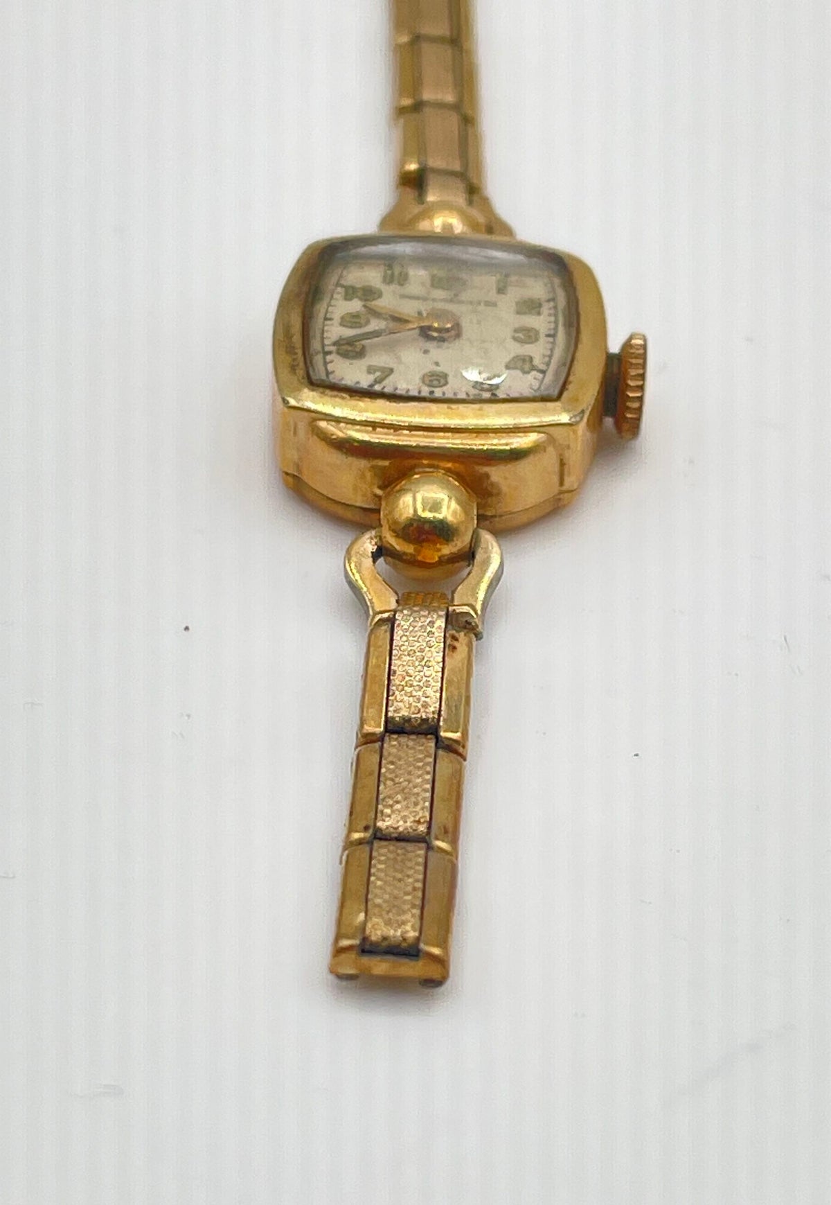 Davis & Hawley Co. 14k GF Case W/ 10k GF Top Caps Watch *Damaged & Not Working*