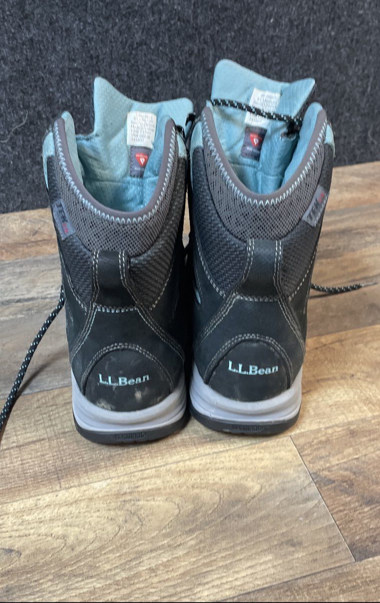 L.L.Bean Wildcat Boots TEK2.5 Primaloft 400g Black Grey Size 6.5 M