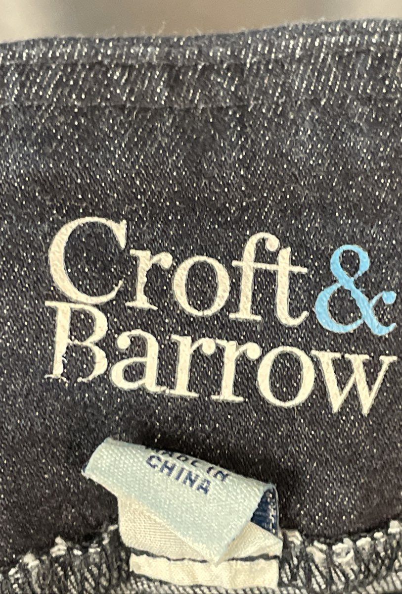 Croft & Barrow Women's Dark Blue Indigo Stretch Pull-On Pants Petite Sz 6P