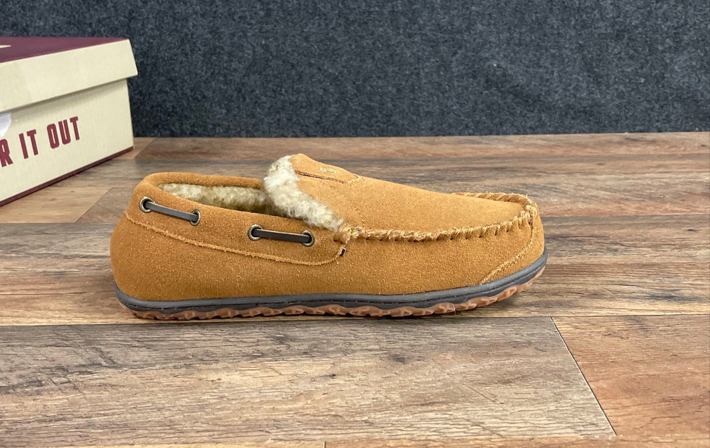RedHead Suede Moccasin Slippers Tan Brown Men's Size 8 DS