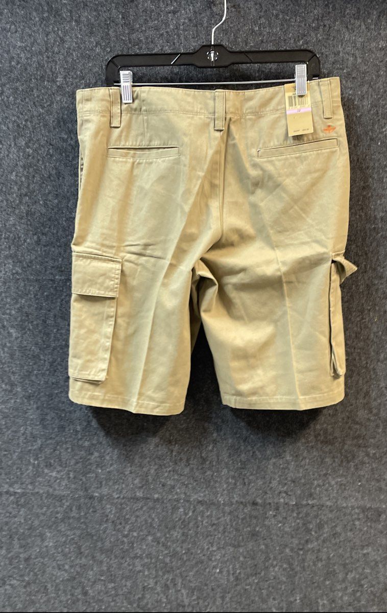 Dockers Men's Khaki Tan Cotton Twill Cargo Shorts Size 32 NWT