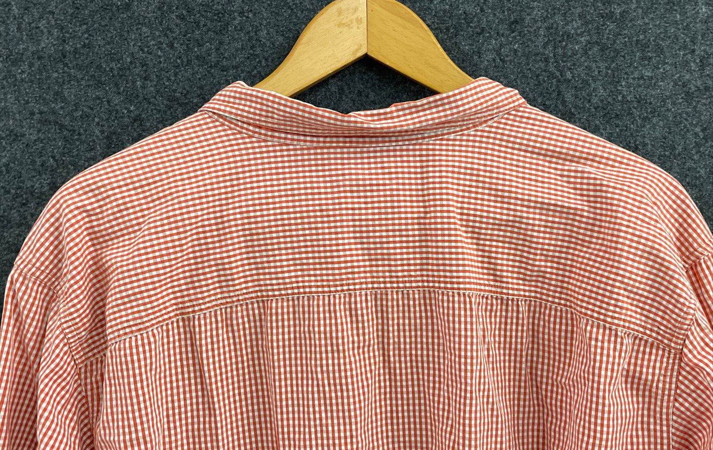Columbia Men's Orange White Gingham Long Sleeve Cotton Button Up Shirt NWT Sz 2X
