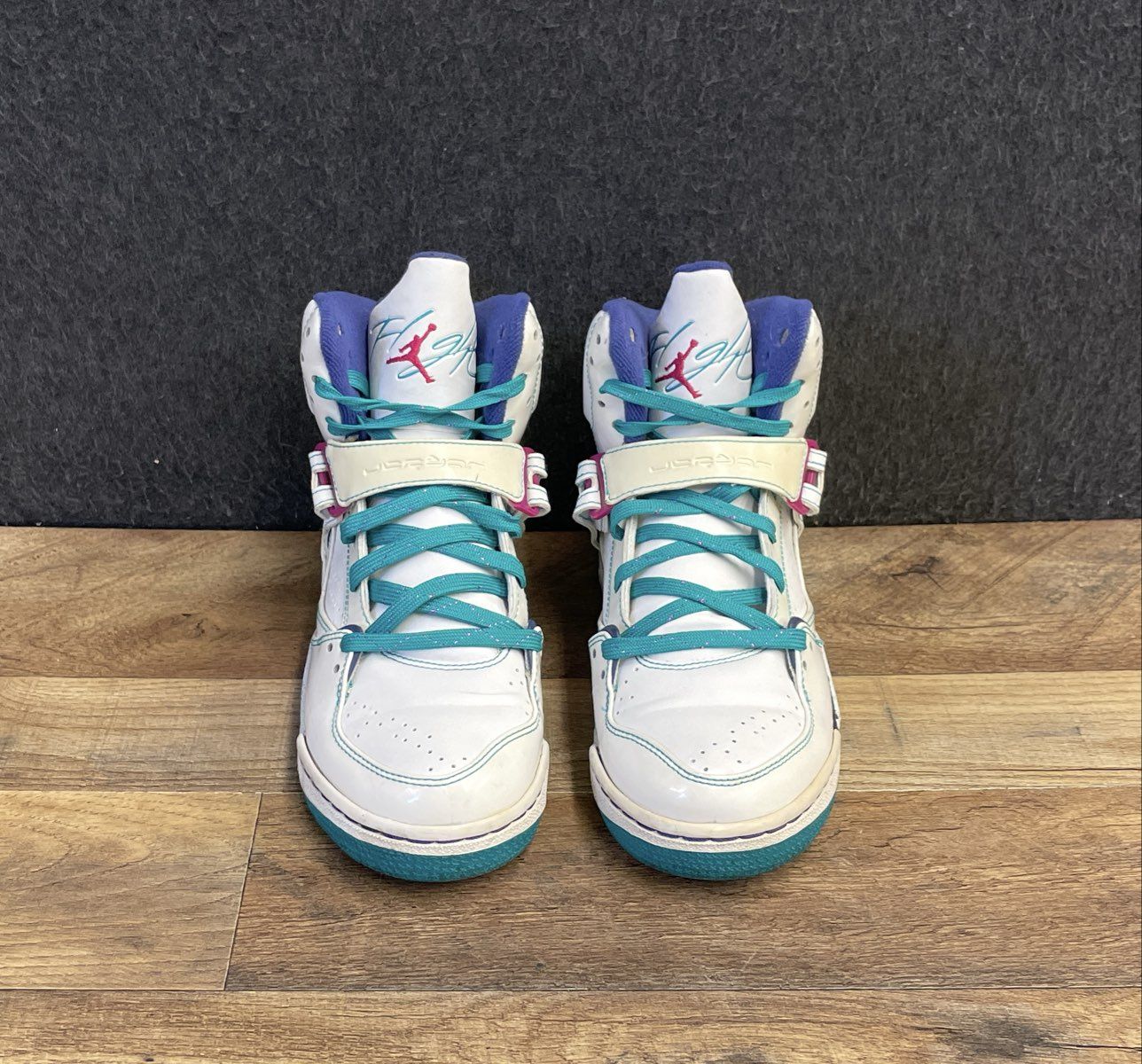 Jordan SC-1 White Green Abyss Bright Fuchsia Youth Sneakers Size 7Y