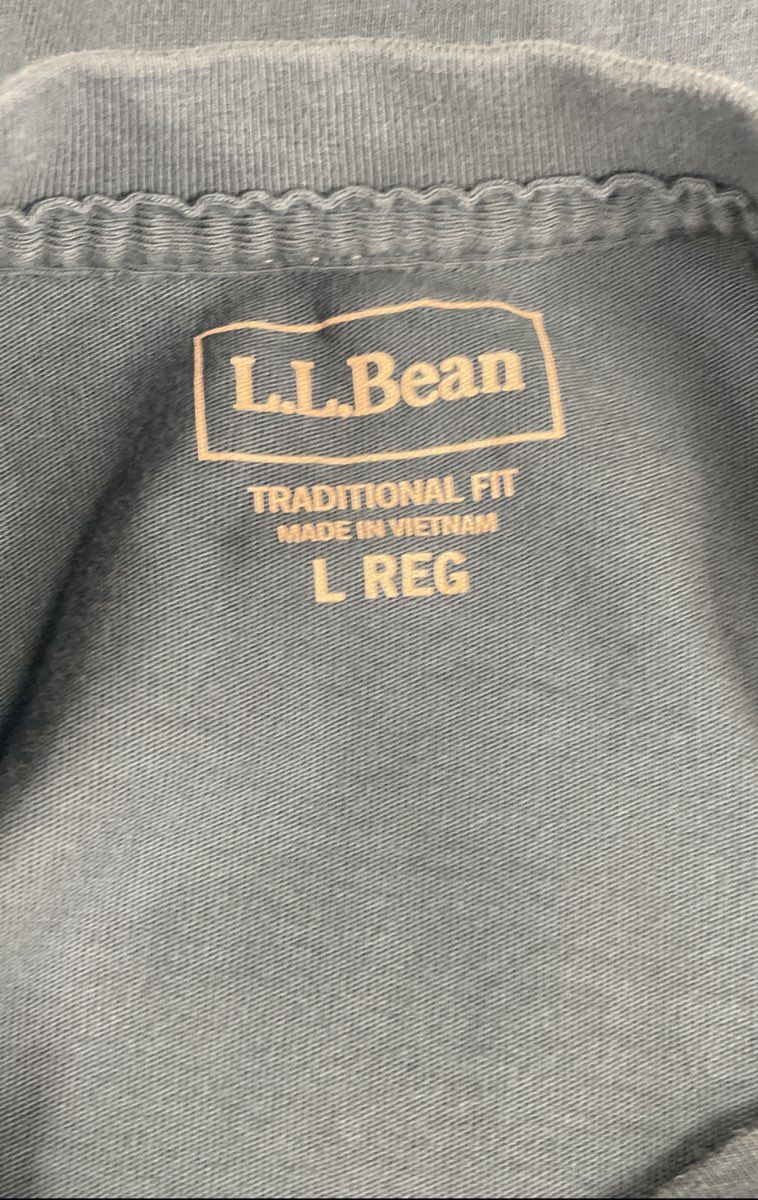 L.L. Bean Men's Short Sleeve Pocket T-Shirt Blue Traditional Fit Sz L