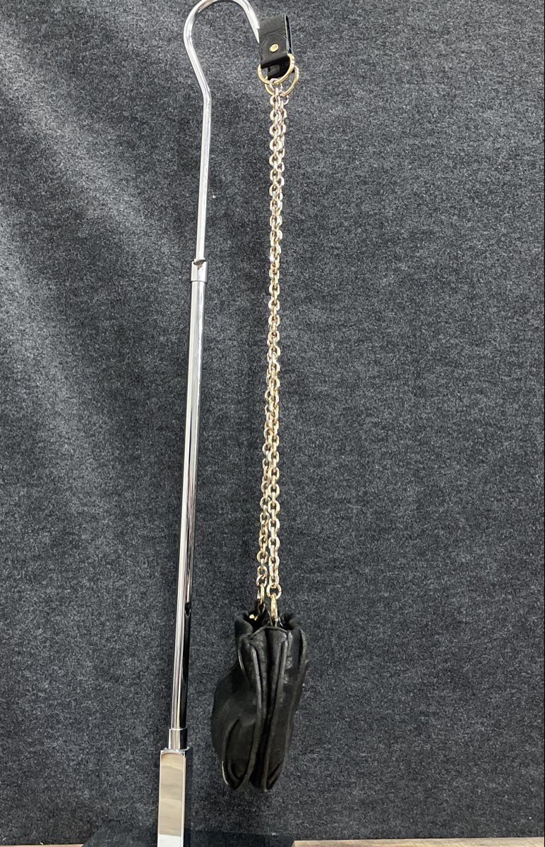 Juicy Couture Black Leather Small Crossbody Bag Gold Chain Strap