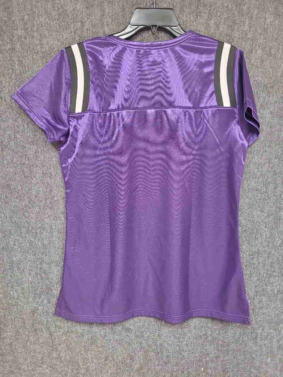 Baltimore Ravens NFL Team Apparel Women's V-Neck Jersey Top Rhinestones Sz L