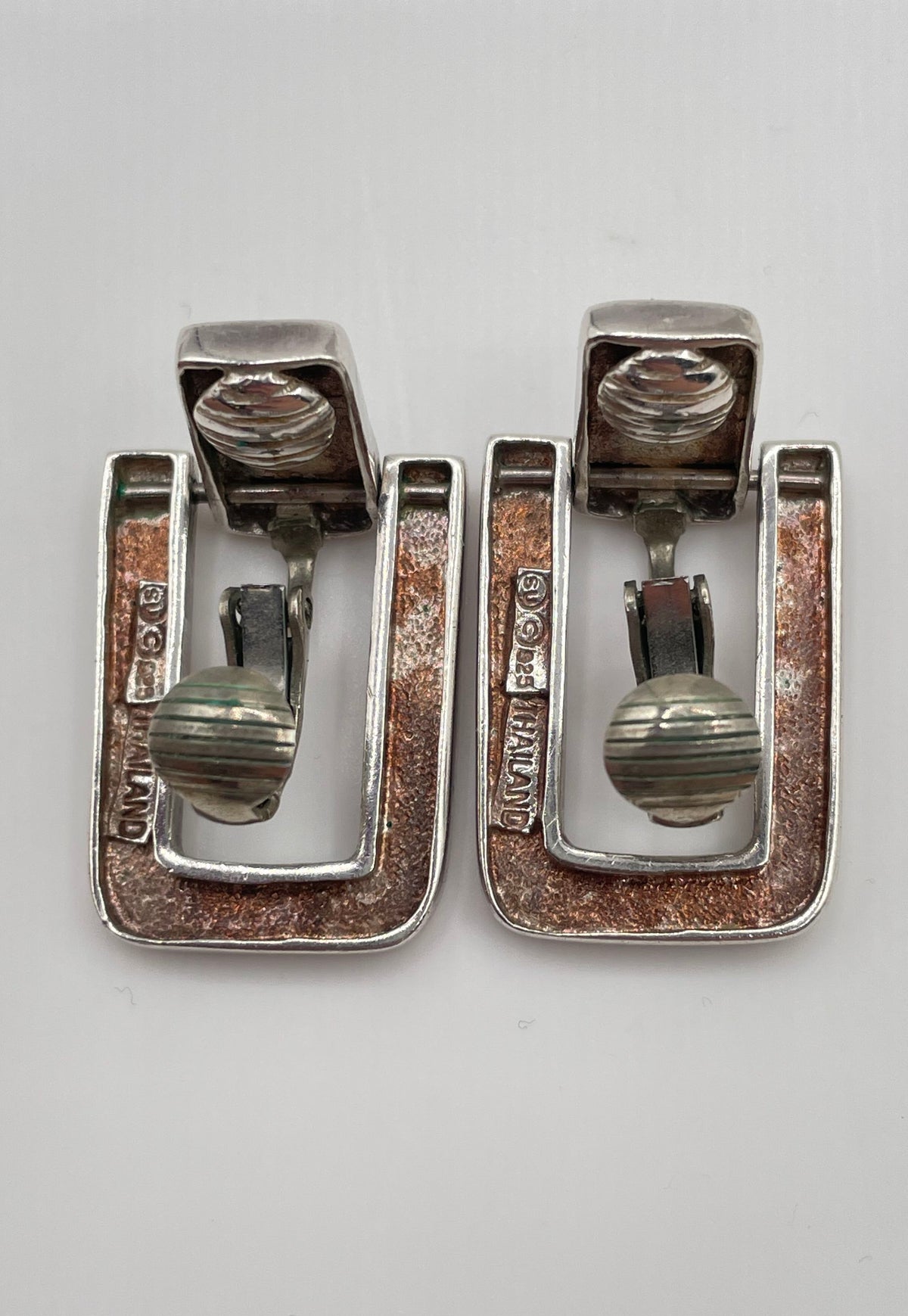 Coldwater Creek 925 Sterling Silver Marcasite Clip-On Dangle Earrings 9.5g