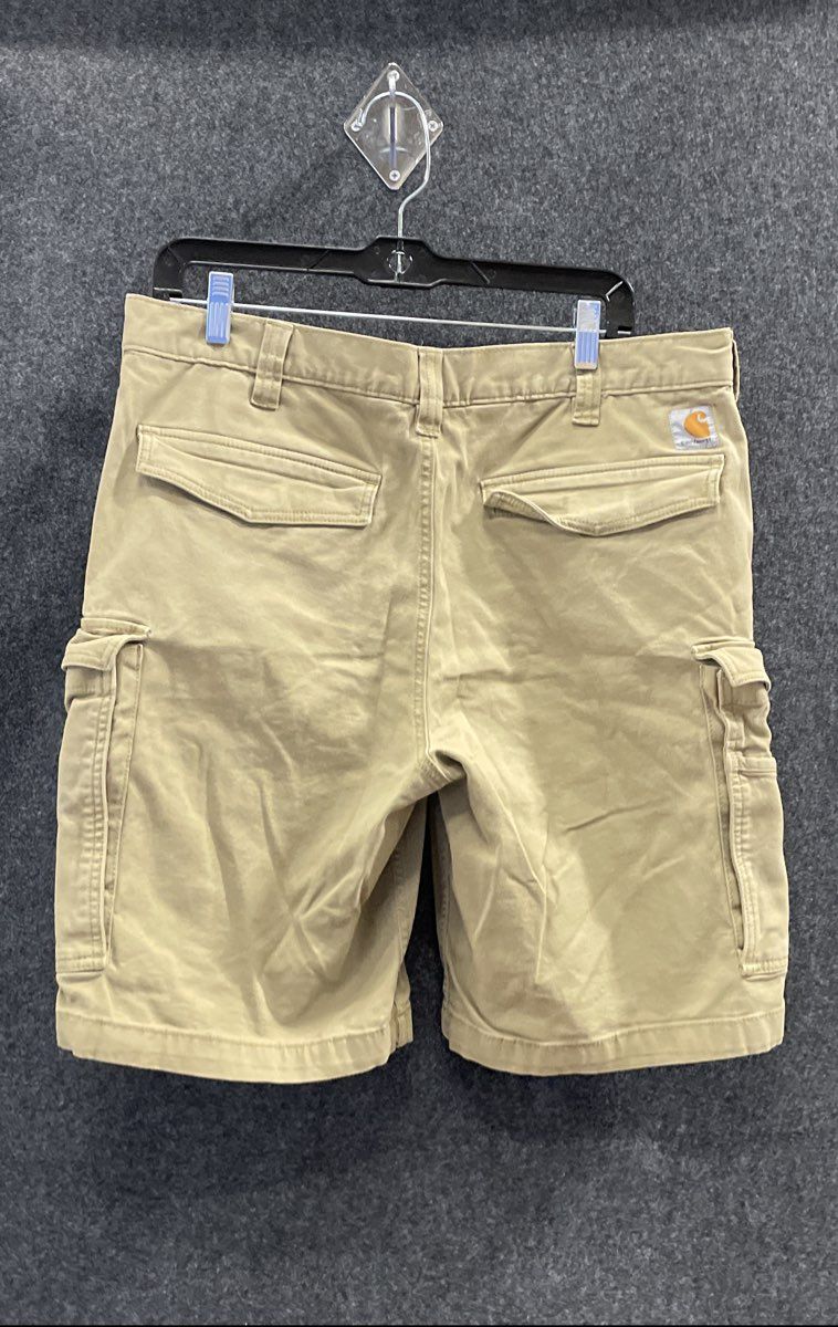 Carhartt Men's Khaki Relaxed Fit Rugged Flex Cargo Shorts Size 36 103542