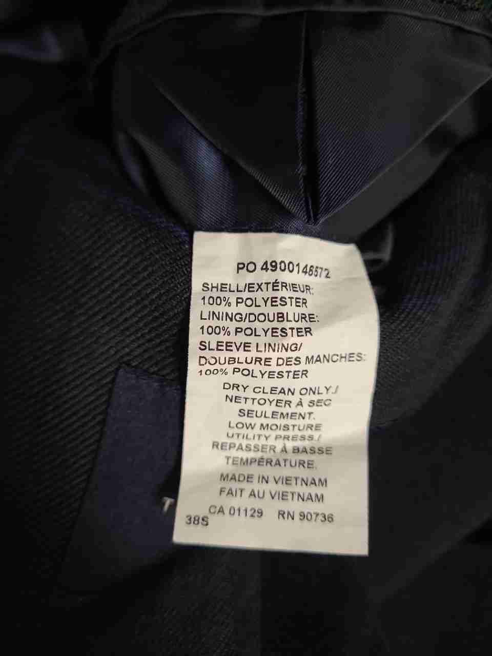 Tommy Hilfiger Men's Navy Double Breasted Pea Coat Jacket Sz 38S