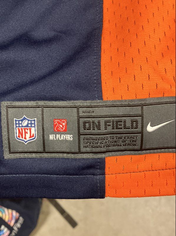 Nike Men's Denver Broncos Wes Welker 83 NFL Jersey Navy Orange Sz L