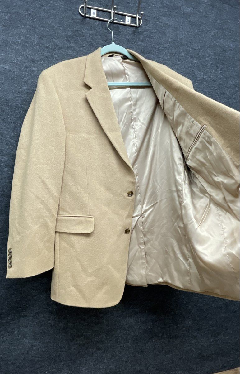 Jos. A. Bank Men's Tan 2-Button Sport Coat Blazer Lined Notch Lapel Beige