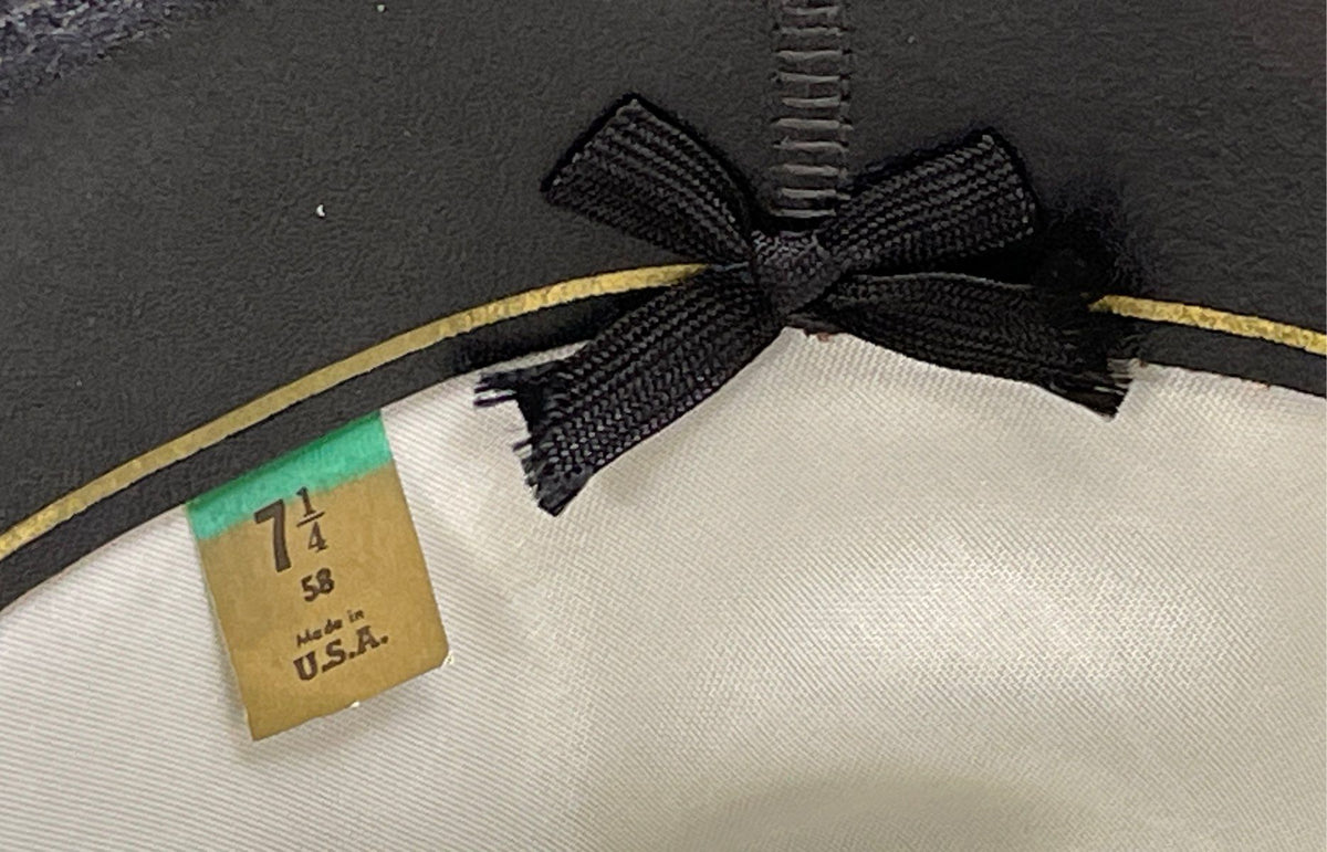 DelMonico Hatter Men's Gray Wool Felt Fedora Hat Feather Accent Sz 7 1/8