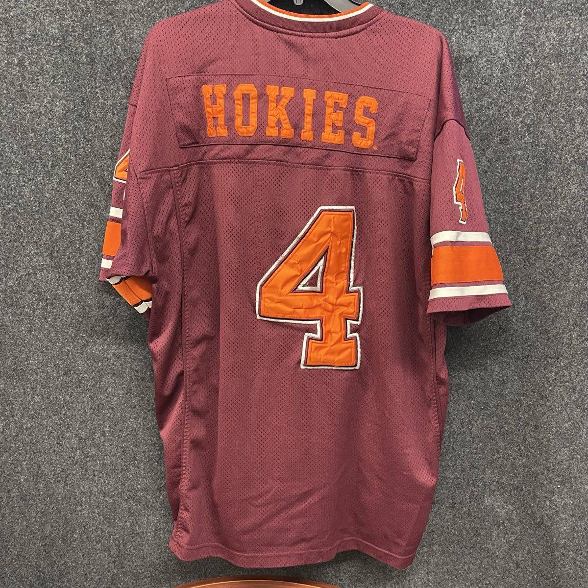 Colosseum Athletics Men's Virginia Tech Hokies #4 Football Jersey Maroon Sz L