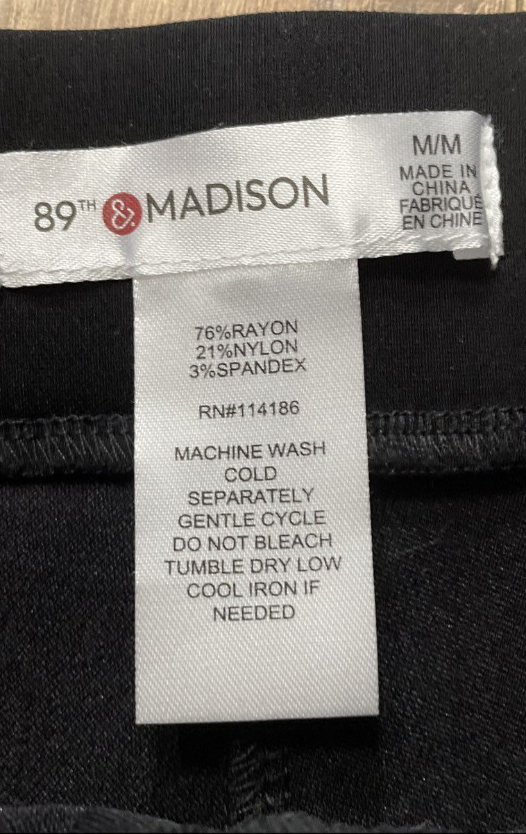 89th & Madison Women's Black NWT Kick Flare Sailor Pants Size M