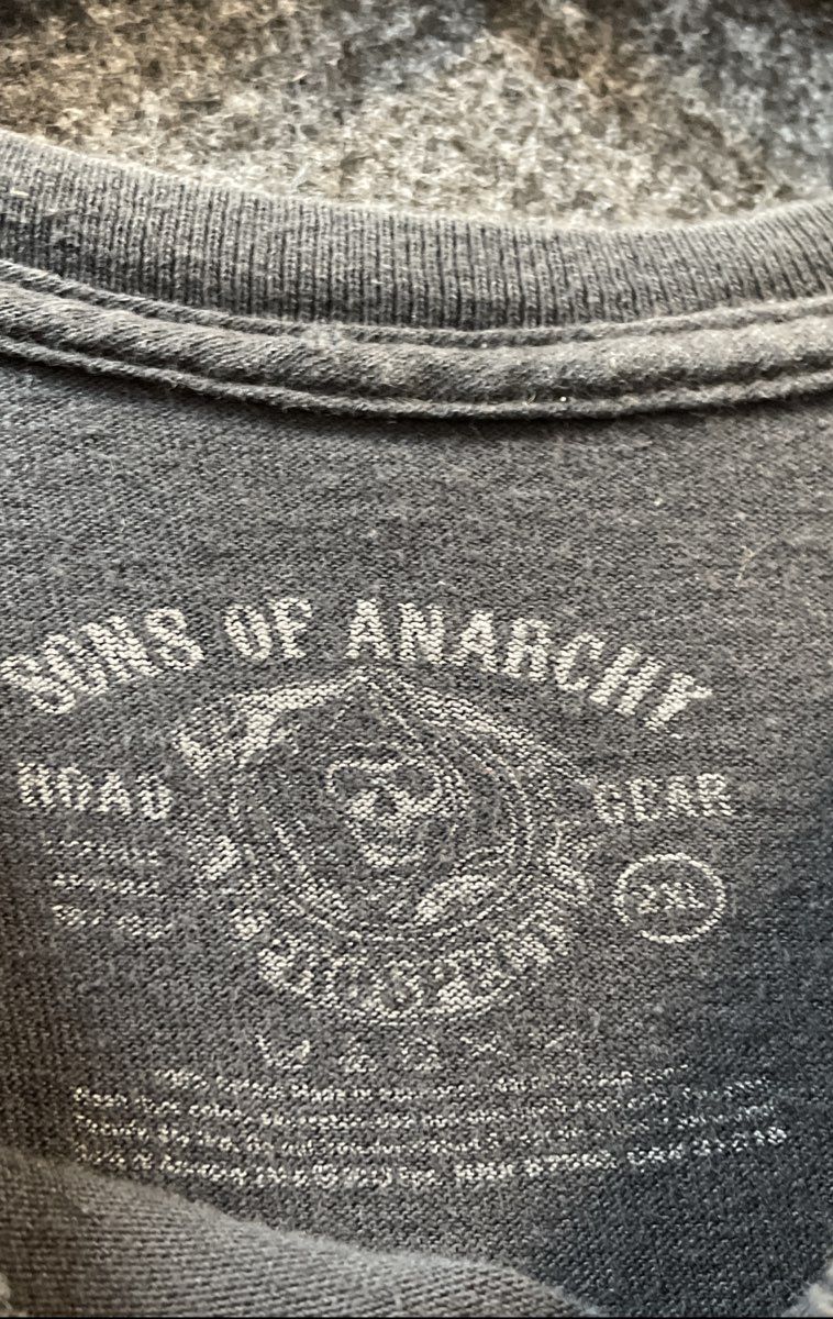 Sons of Anarchy Fear The Reaper Graphic T-Shirt Charcoal Sz 2XL