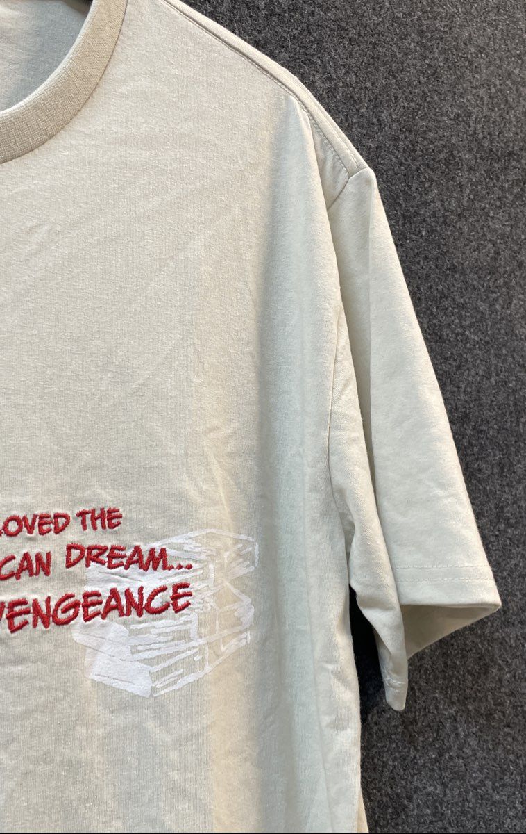 Scarface Movie Graphic T-Shirt Tony Montana The World Is Yours Cream Sz L
