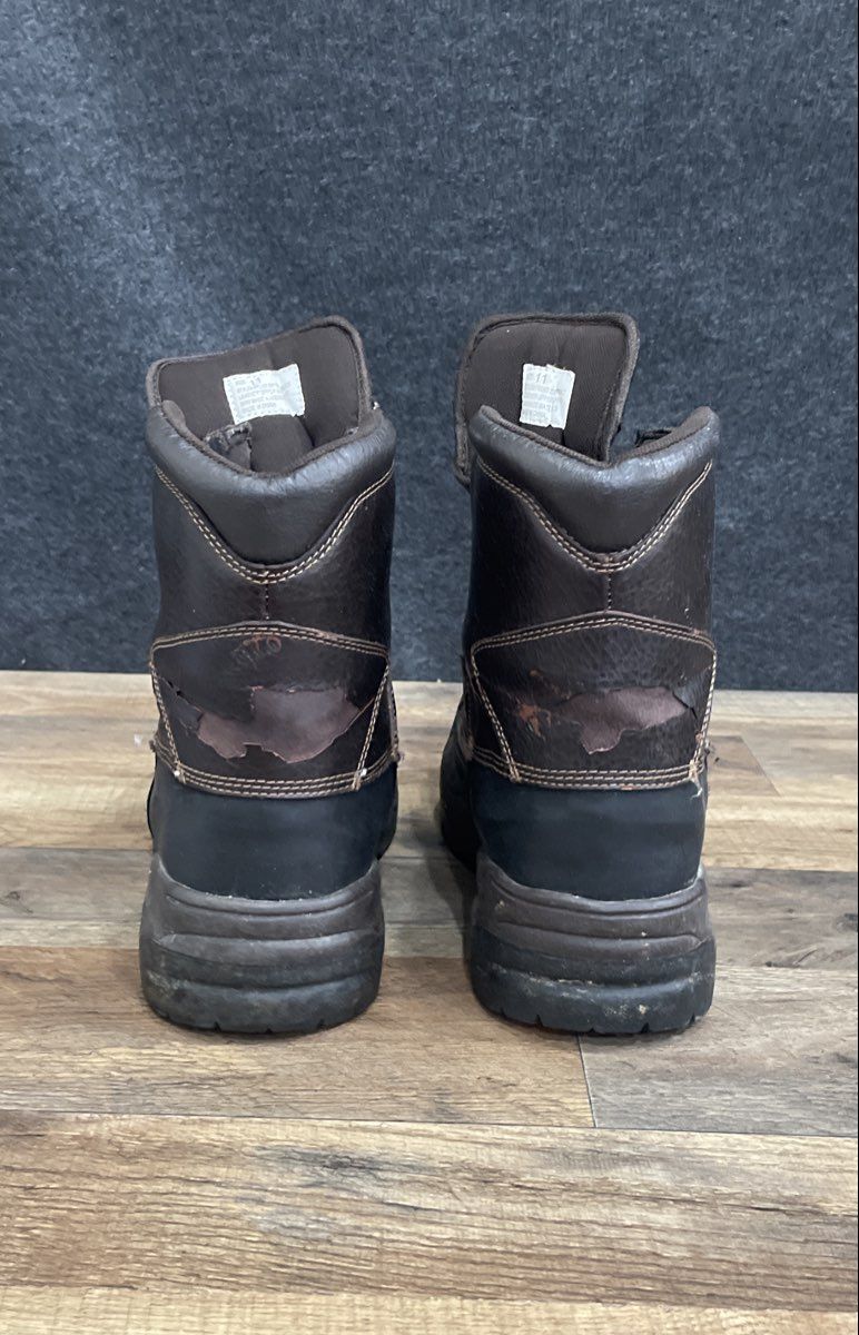 Totes Front Zip Snowboot Thermolite Insulated Brown Black Winter Boots Size 11