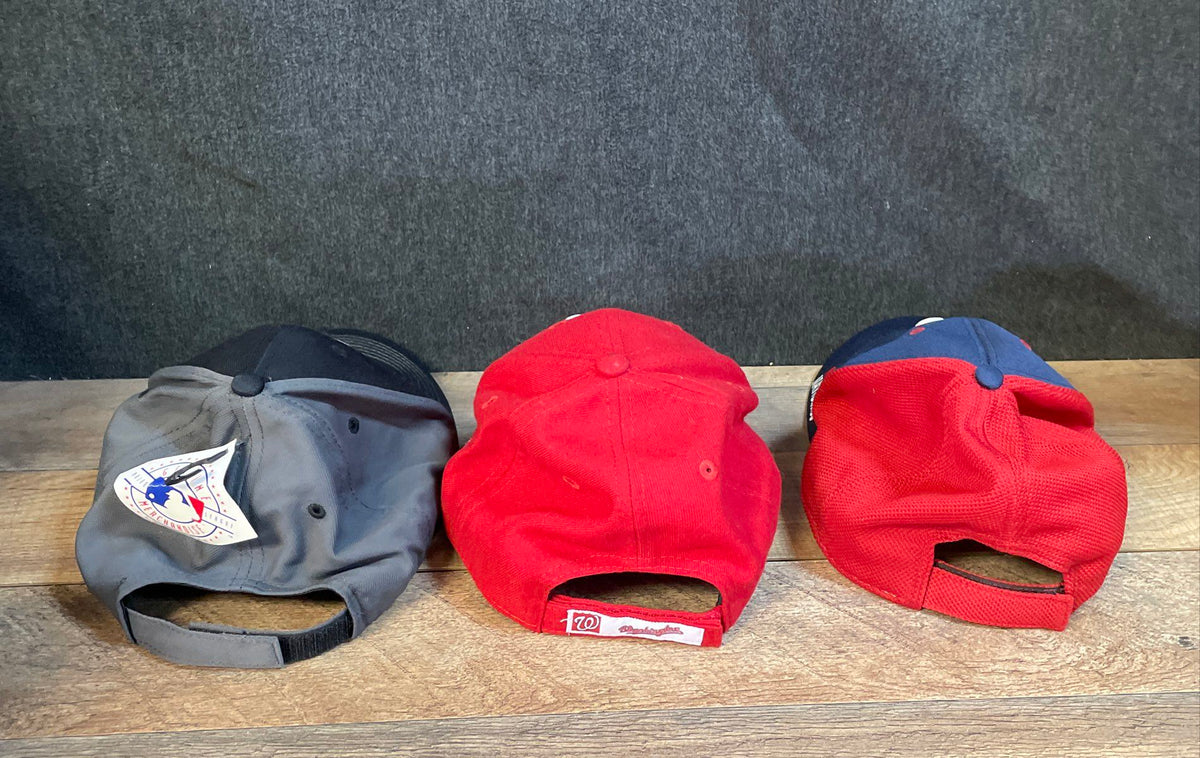 Lot 3 Washington Nationals Hats New Era Fan Favorite Adjustable OSFA