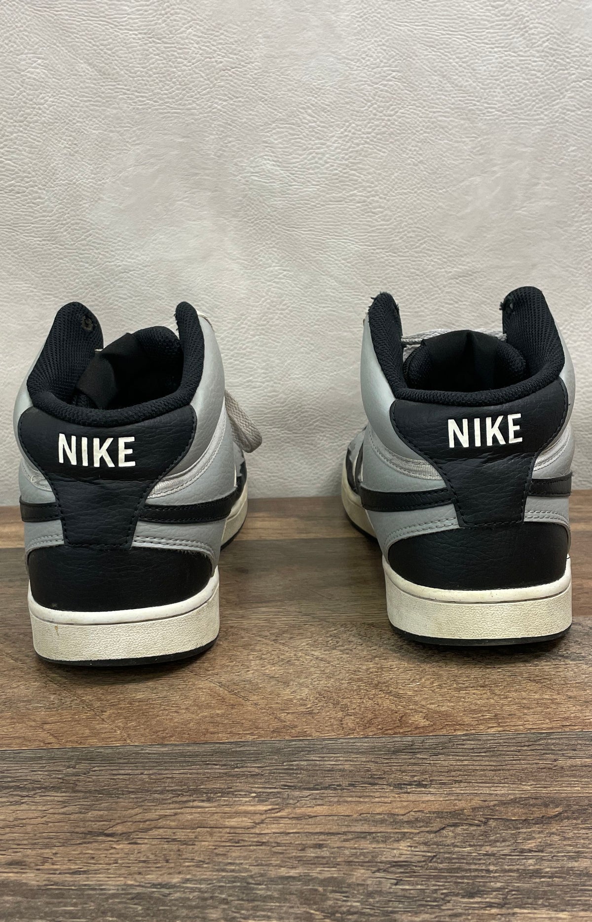 Nike Court Vision Mid Black White Grey High Top Sneakers Men's Size 10.5
