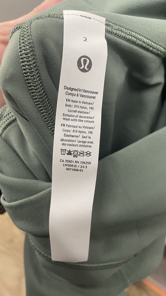 Lululemon Women's Align High-Rise Pant 25" Sage Green Nulu Leggings Size 2