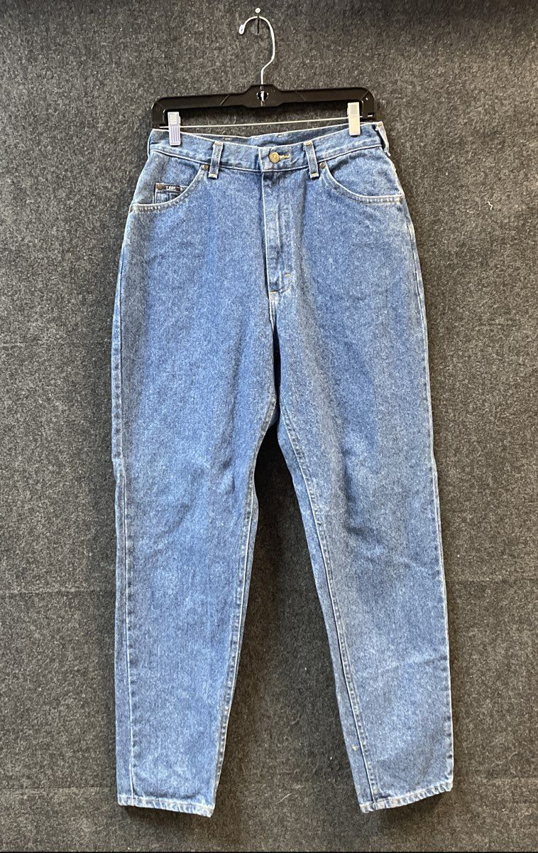 Vintage 90s Lee Women's Relaxed Fit High Rise Tapered Jeans Blue NWT Sz 12