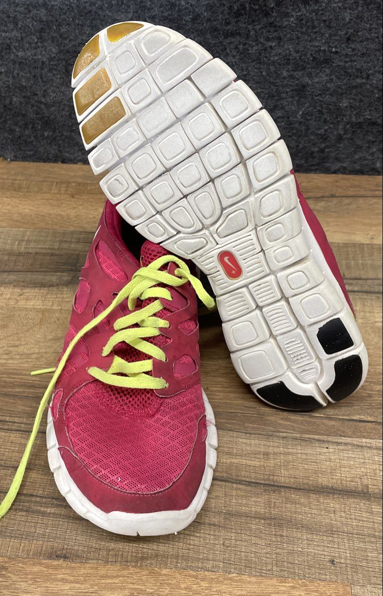 Nike Free Run 2 Pink Red Electric Green Women's Running Shoes Size 8