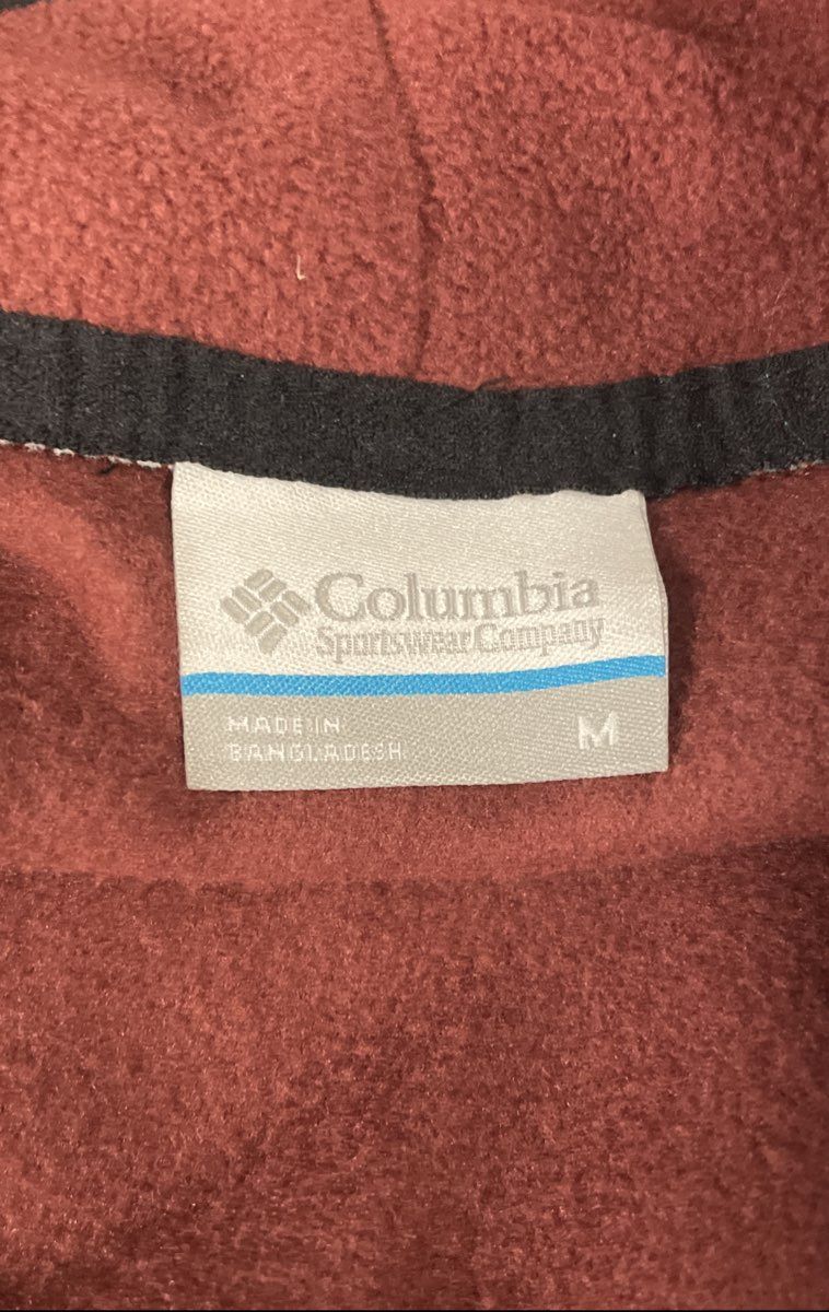 Columbia Men's Rust Black Steens Mountain 1/2 Zip Fleece Pullover Sweater Sz M