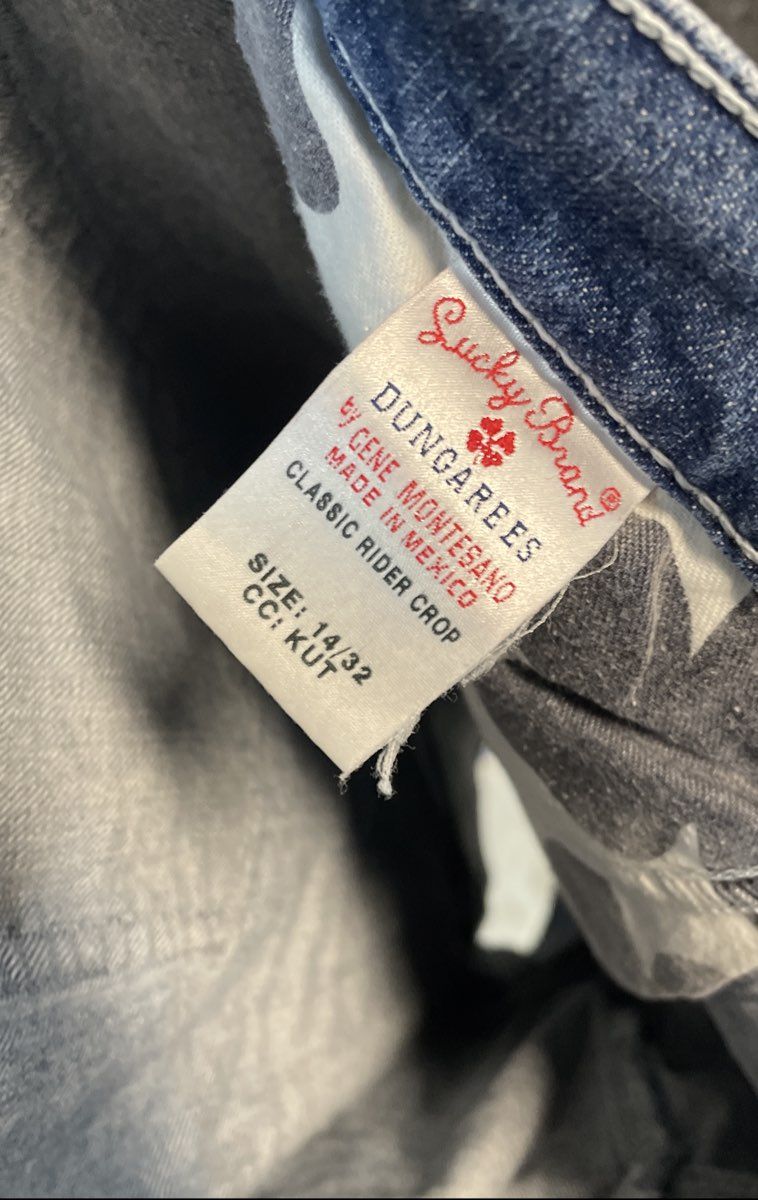 Lucky Brand Women's Vintage Y2K Classic Rider Crop Jeans Light Wash Sz 14/32