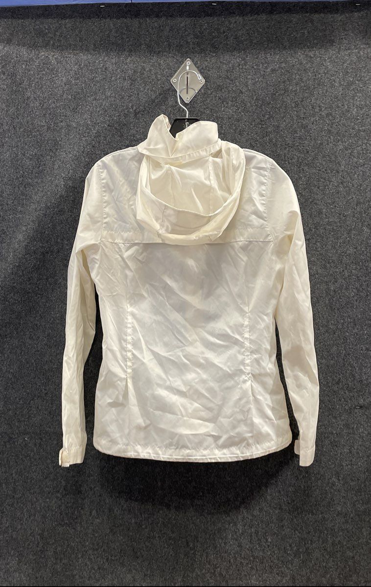Columbia Women's White Lightweight Hooded Windbreaker Jacket Mesh Lined Sz S