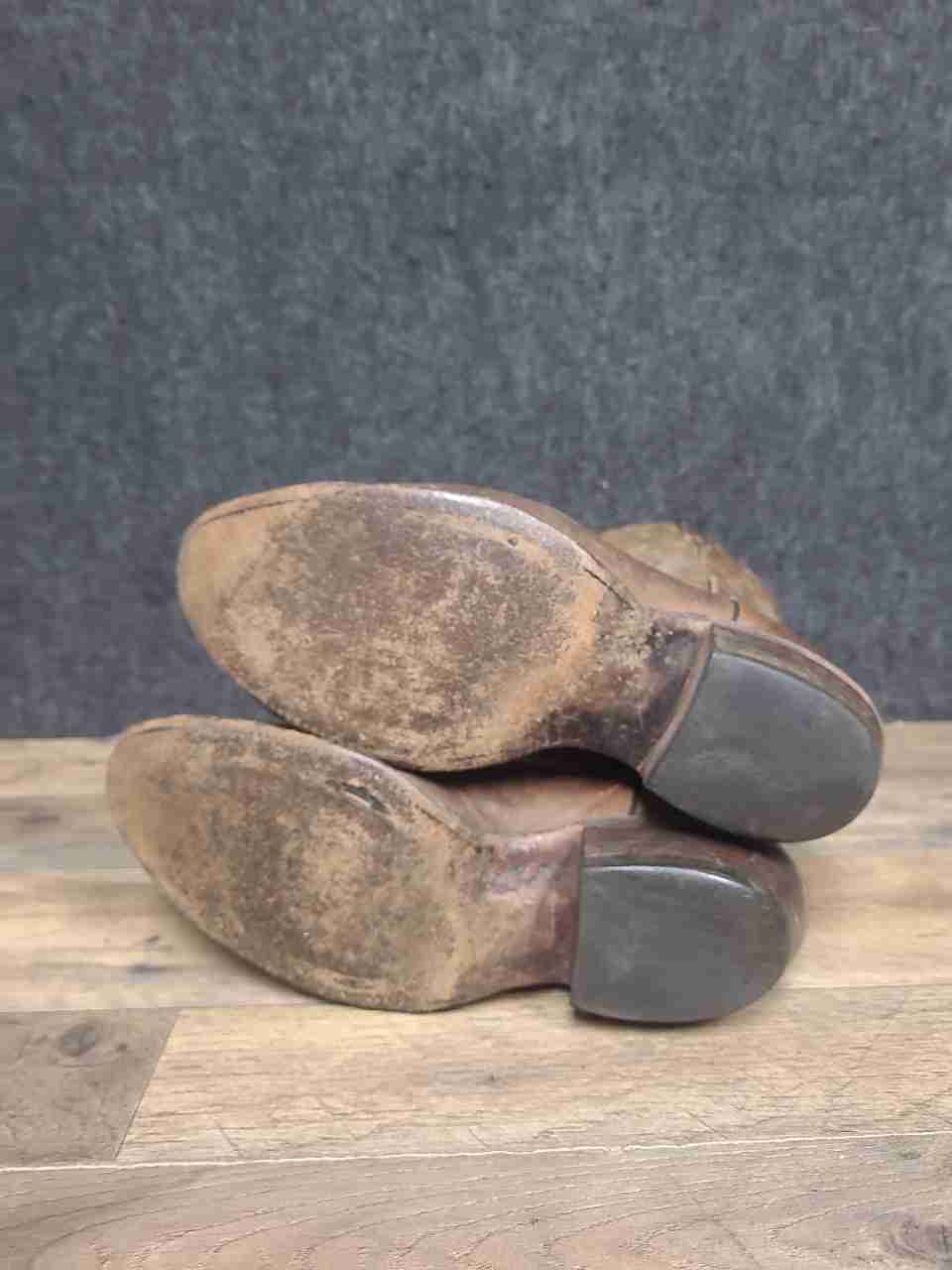 Vintage Justin 2253 Brown Leather Western Cowboy Boots Size 9.5