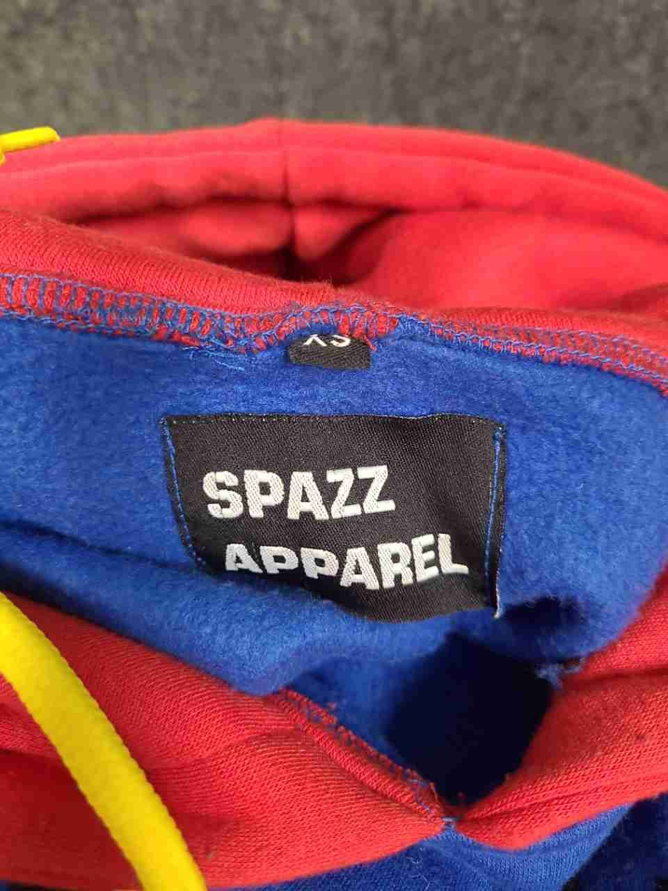 Spazz Apparel Men's Colorblock Pullover Hoodie Multi-Color Gothic Logo Sz XS