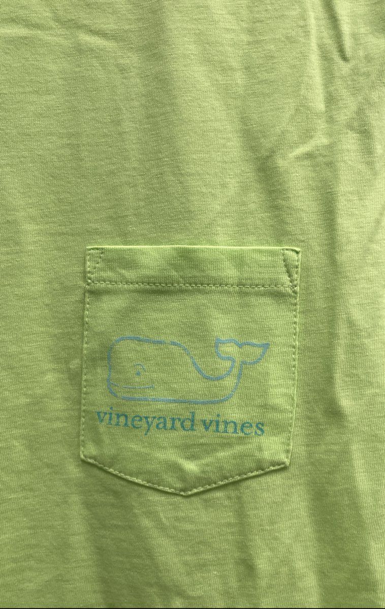 Vineyard Vines Men's Harbor Island Green Vintage Whale Pocket T-Shirt Sz L NWT
