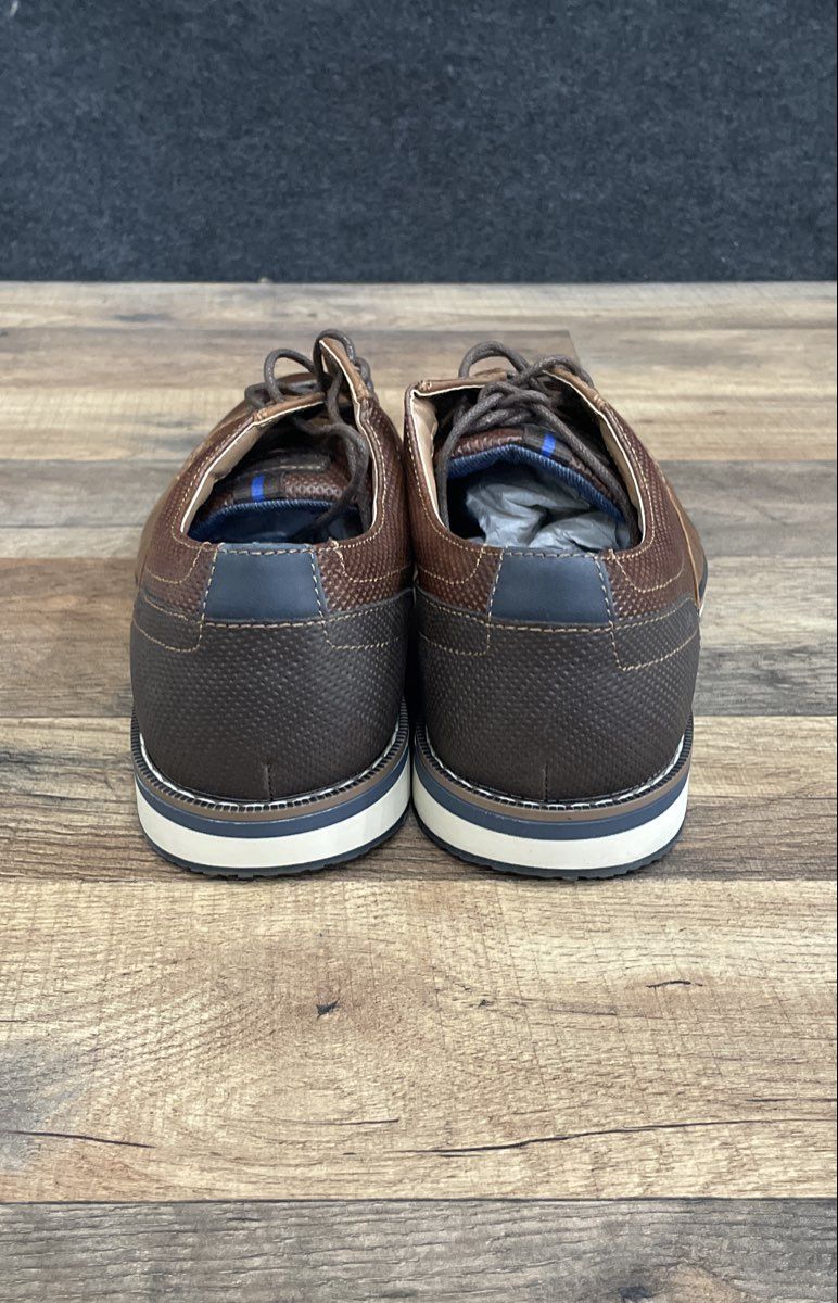 Nunn Bush Barklay Brown Leather Plain Toe Oxford Sneakers Men's Size 9