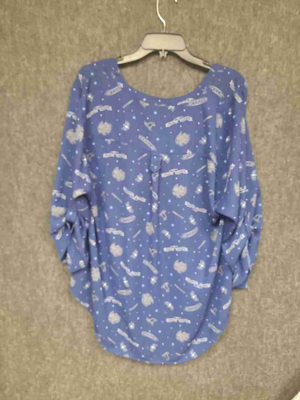 Harry Potter Women's Ravenclaw House Eagle Diadem High-Low Blouse Size 2