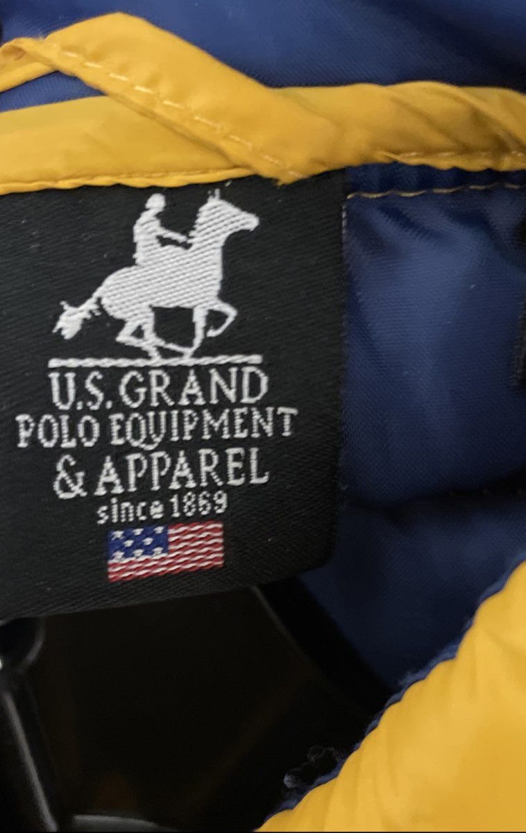 U.S. Grand Polo Equipment & Apparel Men's Yellow Packable Puffer Vest Sz L