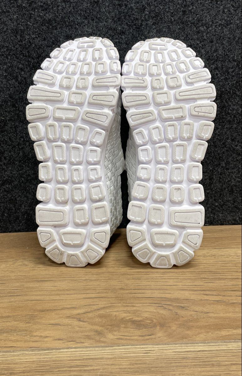 Zee Alexis Danielle-A White Metallic Woven Slip On Sneakers Women's Size 6.5
