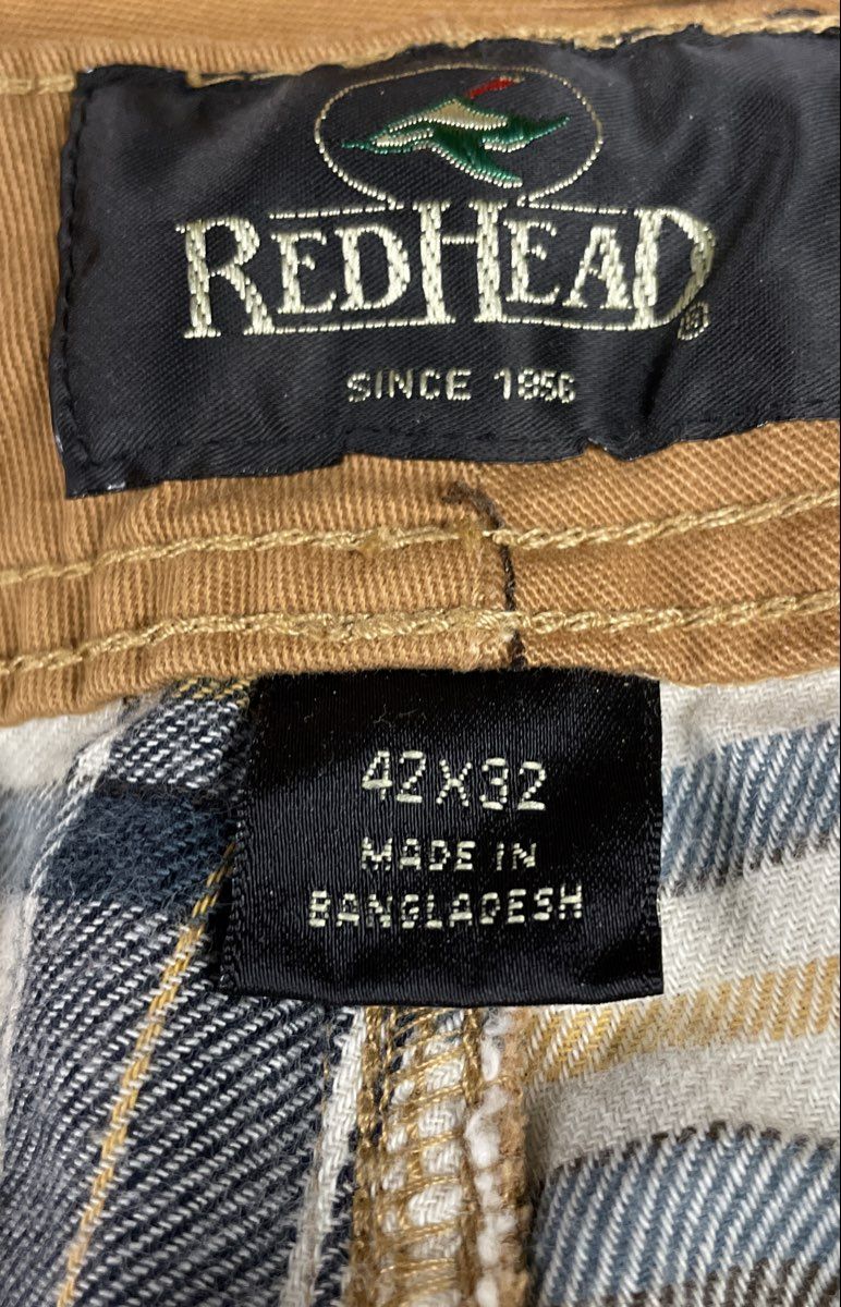 RedHead Men's Tan Flannel Lined Canvas Cargo Pants NWT 42x32