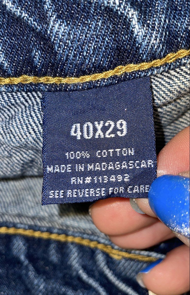 RK Brand Men's Blue Denim Carpenter Straight Leg Workwear Utility Jeans Sz 40x29