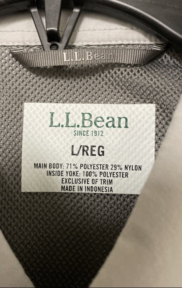 L.L. Bean Men's SunSmart Fishing Shirt Gray Long Sleeve Ventilated Back Size L