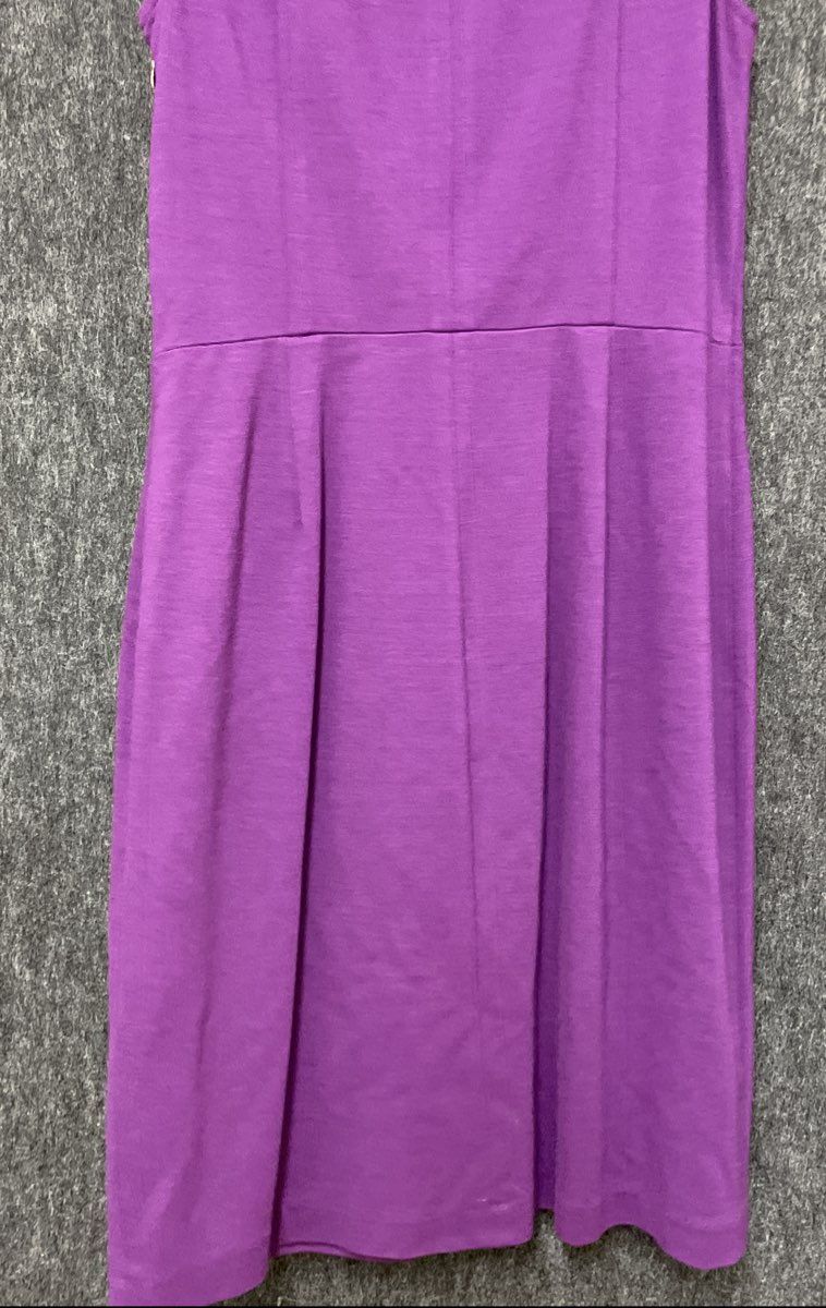 Banana Republic Women's Purple Sleeveless Sheath Dress Side Zip Knit Sz 8
