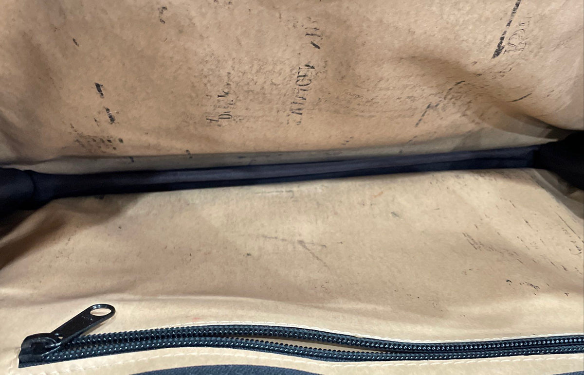 Vintage Brown Leather Slim Briefcase Attache Bag Large Portfolio Case