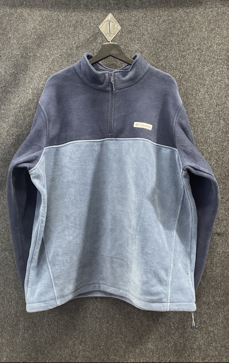 Columbia Men's Blue Colorblock Steens Mountain Half Zip Fleece Pullover Sz XXL