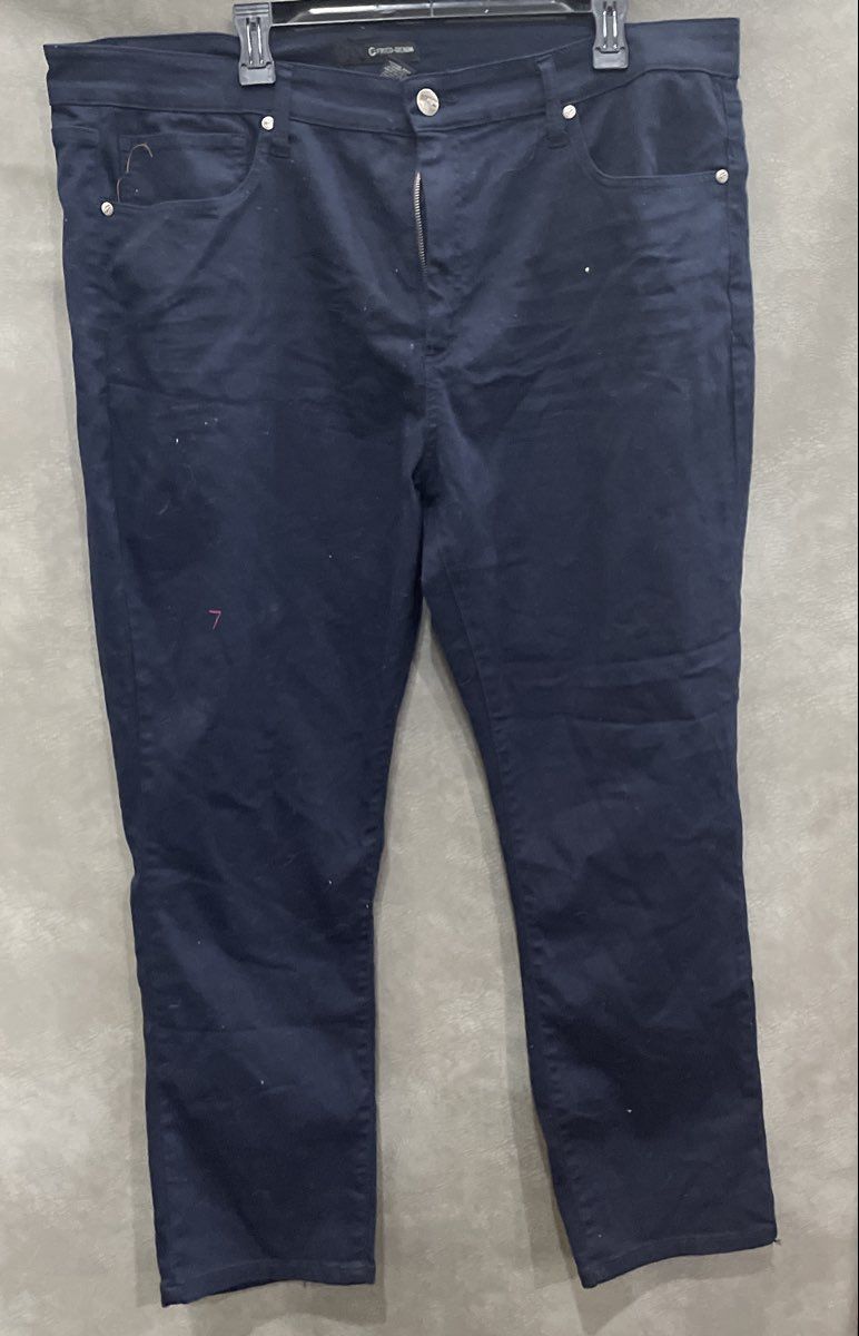 Fried Denim Men's Navy Blue Cotton Blend Stretch 5-Pocket Pants Sz 42x30