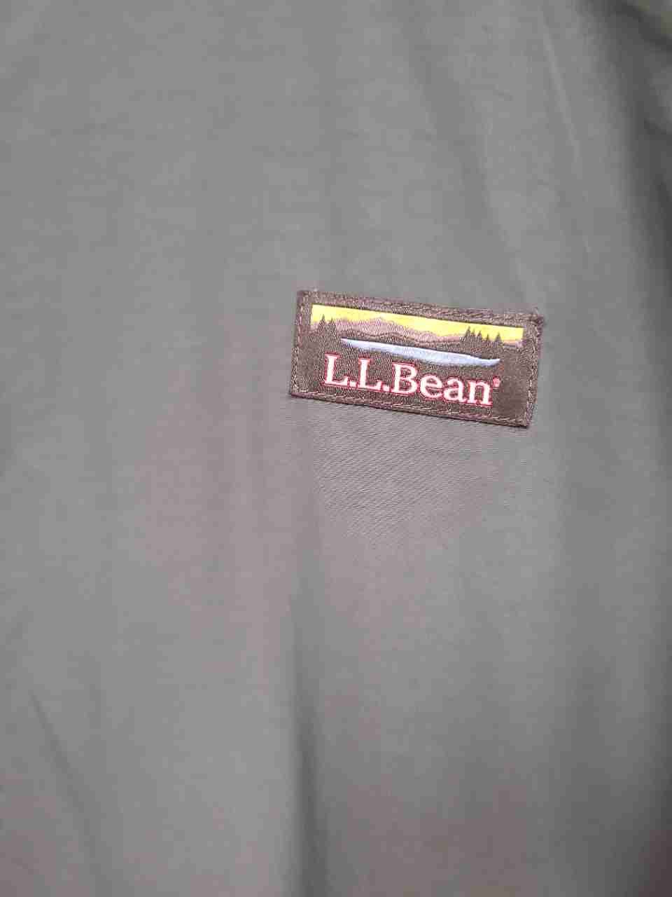 L.L. Bean Men's Sage Green Fleece Lined Recycled Nylon Bomber Jacket Sz XXL Tall