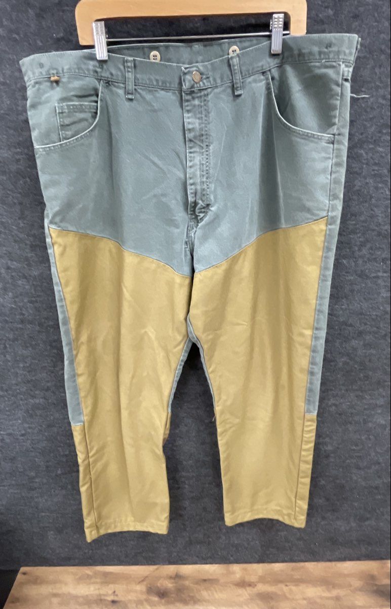 Wrangler Rugged Wear Mens Hunting Pants Green Tan Vintage 90s