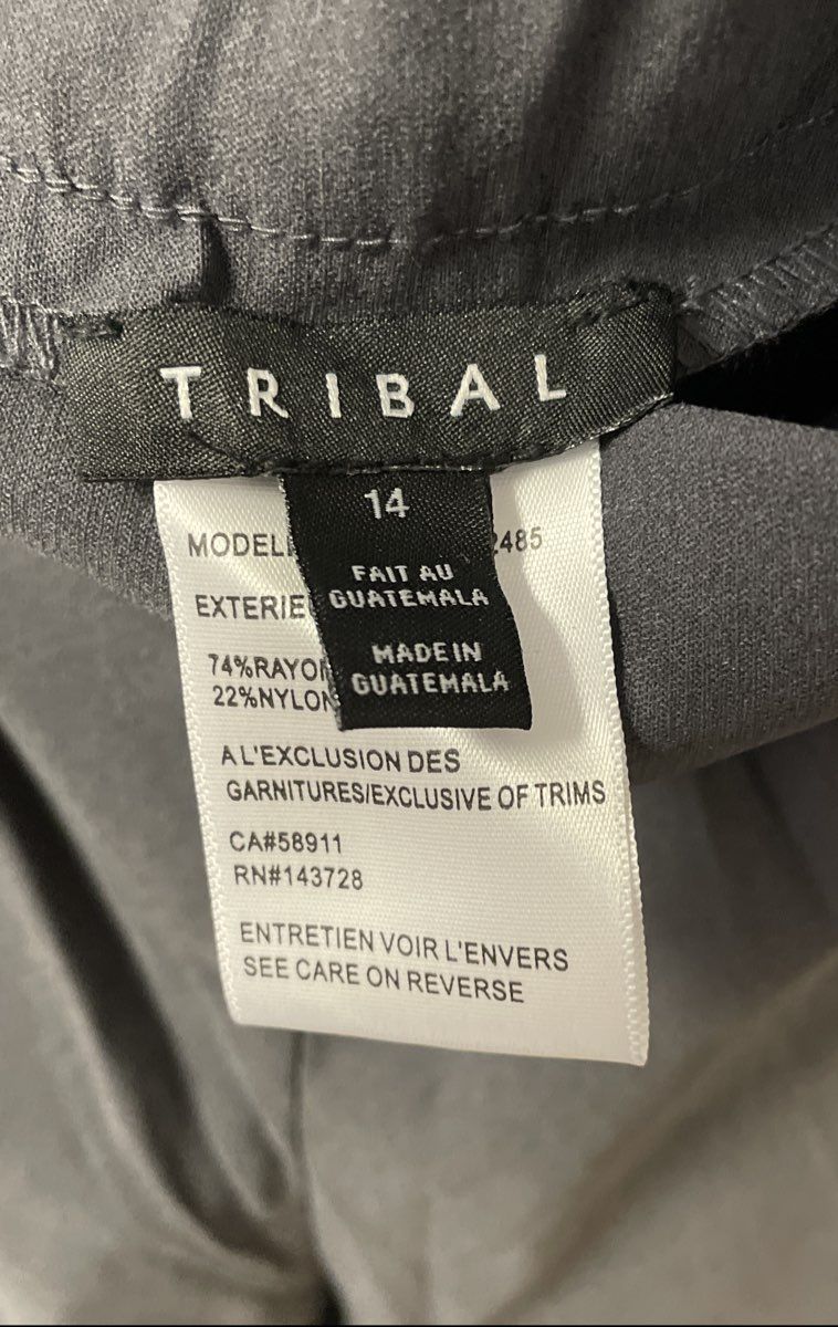 Tribal Women's Fia Straight Trouser Grey Stitch Fix Exclusive NWT 14