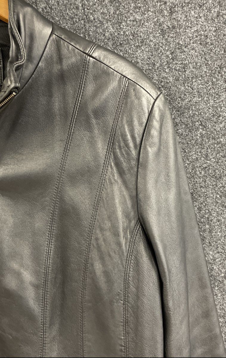 Covington Women's Black Leather Zip Up Mock Neck Plus Size Jacket Sz 20-22W